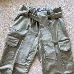 OLIVE GREEN CARGO PANTS BY DONNA DEGNAN